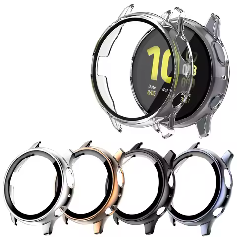 Samsung Galaxy Watch Active 2 Screen Protector Case 44MM, Bumper Full Around Cover for Samsung Galax