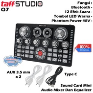 TaffSTUDIO All Series Q7 V8 V8S V8 Plus F998 V300 Pro Sound Card Soundcard Bluetooth Live Audio Effe