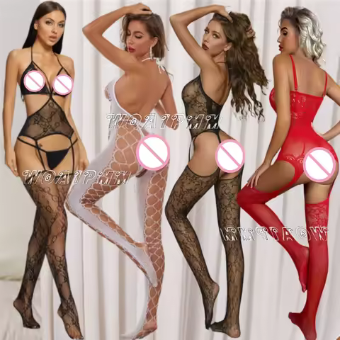 18 Styles New Women's Fishnet Body Suit Costume Ladies Erotic Mesh Transparent Tights Lingerie Cloth