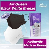 hot sale ☂Authentic Air Queen Adult Face Mask FFP2 Korea Nano Breeze Black White (airqueen soomlab airbon)kf94♭