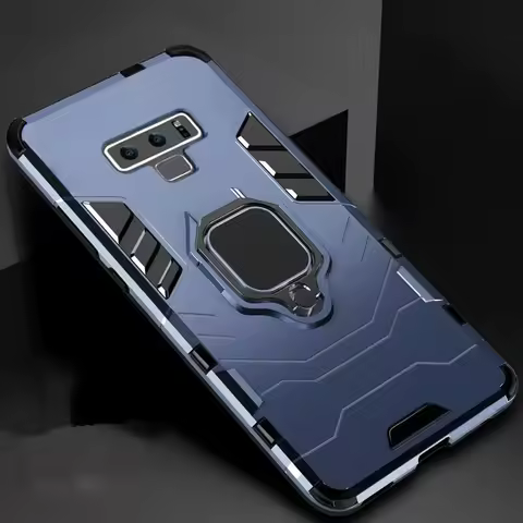 Shockproof Armor Case For Samsung Galaxy Note 9 Case S10 Plus Ring Stand Back Cover For Samsung Note