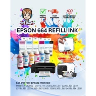 Epson 664 Compatible Refill Ink for L Series Printer L120 / L220 / L360 / L365 / L565