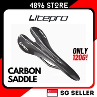 Litepro Full Carbon Fiber Saddle Seat Lightweight Glossy Matte MTB Folding Bike