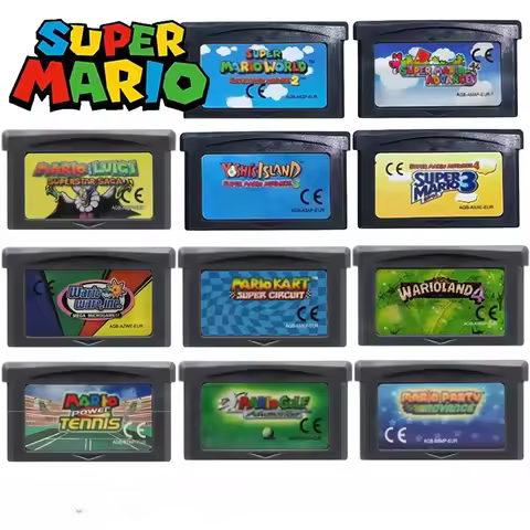 GBA Game Cartridge Mario Series 32 Bit Video Game Console Card Super Mario Bros ADVANCE Wario Land4 