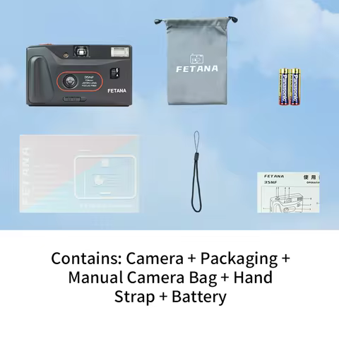 FETANA Classics Non Disposable 35NF Film Camera Reusable Replaceable Film Camera Flash 135 Film Came