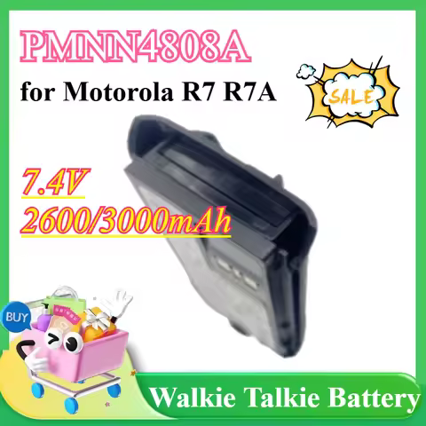 PMNN4808A 7.4V 2600/3000mAh Rechargable Battery with Type-C USB Charging for Motorola R7 R7A PMNN480