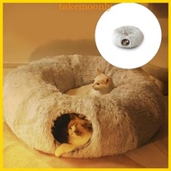 TAK Pet Cave Hideaway Portable Bed with Tunnel Washable Dog Bed for Indoor Hiking Camping Play Bed