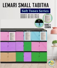 LEMARI PAKAIAN PLASTIK TABITHA SUSUN 3 HITAM MINI SERBAGUNA 3 SUSUN MINIMALIS ROTAN WARNA