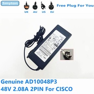 Genuine AC Adapter Charger For CISCO Firewall AD10048P3 48V 2.08A 2PIN Power Supply ASA 5505 ASA5505