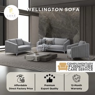 [FREE SHIPPING] LUXE: Wellington 1+2+3 Seater Grey SOFA / Sofa Bed / Living Room Sofa