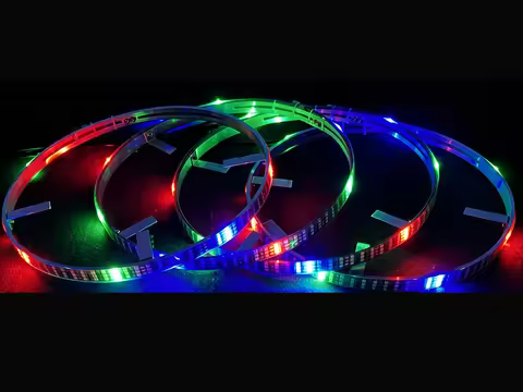17.5" RGB Chasing LED Wheel Ring Lights Double Row APP Control Bluetooth Rim Lights Kit Waterproof U