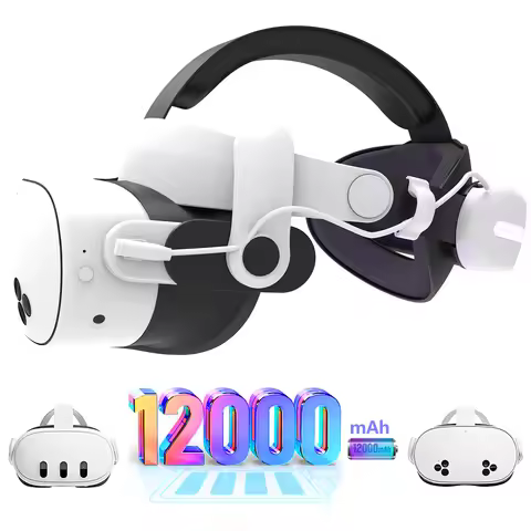 Battery Strap Accessories for Meta Quest3/3S,10000mah Hot Swappable Fast Charging Battery and 3.5mm 