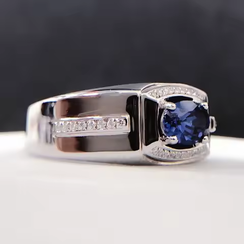 Impeccable 585 Make Ring 1Ct EGG Oval Cut Diamond Engagement Rings AU585 14K White Gold Ring Top Qua