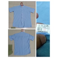 KEMEJA Shirt Slim Fit Short Sleevebiru For User 66Kg