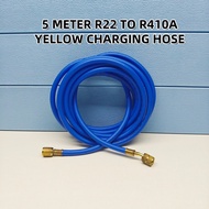 (5METER) R22 TO R410A BLUE CHARGING HOSE TUBE (5/16") CHECK GAS PRESSURE AIRCOND REFRIGERANT MANIFOL