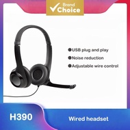 Logitech H390 USB&Type-C Wired Headset Microphone Noise Cancelling Stereo Audio Comfortable PC Lapto