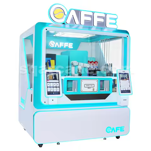 Custom Robotic Arm Intelligent Ice Cream Coffee Vending Machine Indoor Outdoor Shopping Mall Superma