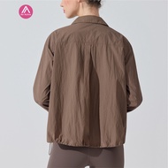 AirActive Casual Sports Shirt Long Sleeve Thin Loose Sun Protection Windproof Yoga Wear Cover Up Jac