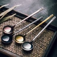 Colocook Stainless Steel Long Handle Spoon Korean Household Soup Spoon Congee Spoon Tableware Large 