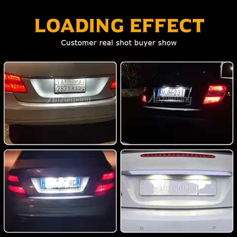 2 Pcs Canbus LED License Plate Light Car Number Lamp Luces For Mercedes Benz CLA Class W204 W221 W21
