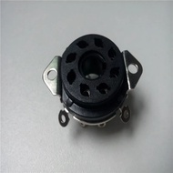 1pcs Bakelite Tube Socket Black GZS8-A GZS8-A-G 8 Pin Seat Tube Socket Silver Foot Outlet For KT66 K