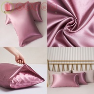 SOREN 2pcs Silk Satin Pillowcase, Envelope Closure 20" x 36" Silky Pillow Cover, King Size Comfortab
