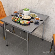 Night Market Stall Household Square Barbecue Stainless Steel Dining Table Rental House Dining Table 