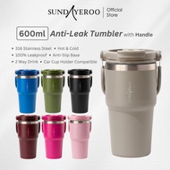 SUNDAYEROO 600ML 900ML Tumbler Tahan Sejuk With Handle Thermos Flask Water Bottle 316 Stainless Stee