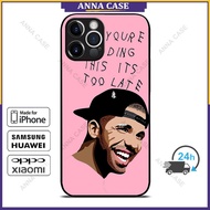 Drake Rapper Pink Phone Case for iPhone 17 Pro Max / 16 Pro Max / 15 Pro Max / Samsung Galaxy S25 Ul
