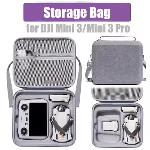 Storage Shoulder Bag for DJI Mini 3/ Mini 3 Pro Portable Carrying Case for DJI RC & RC-N1 Protective