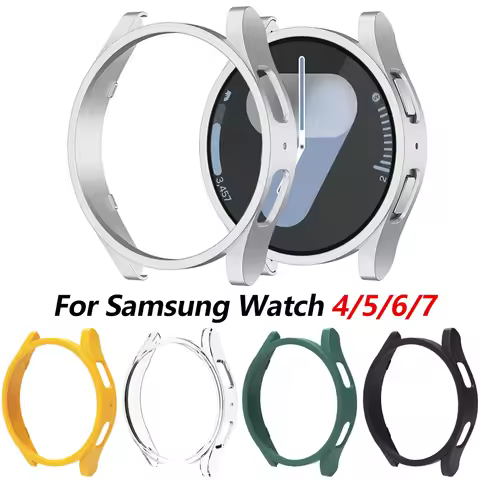 Case for Samsung Galaxy Watch 6 Classic 47mm 43mm PC Matte Protective Bumper Shell for Galaxy Watch 