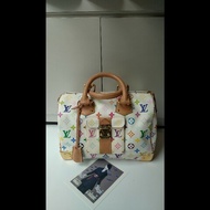 LV 絕版白彩波士頓包 speedy 30 村上隆系列