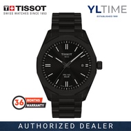 Tissot Gent T1514223305100 PRC 100 Solar Quartz 39mm Dodecagonal Bezel Black Dial Black PVD Stainles