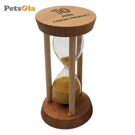 [PETSOLA] SiaBiced 10 Min Wooden Yellow Sand Timer Hourglass for Kid Reading Game Playing Timer