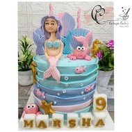 Mermaid Cake / Kue Ulang Tahun Mermaid / Kue Ultah Karakter Custom