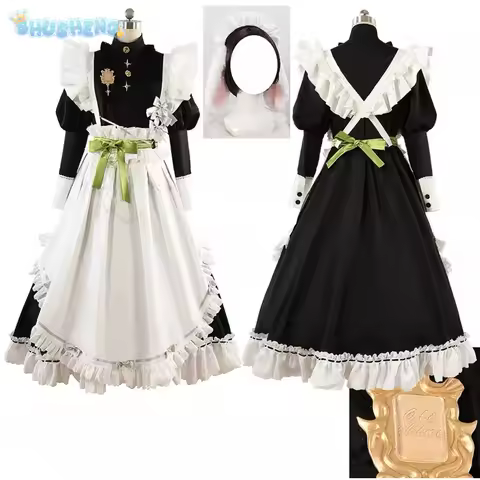 Anime Nu: Carnival Olivine Cosplay Costume Sweet maid dress accessories props set Carnival party men