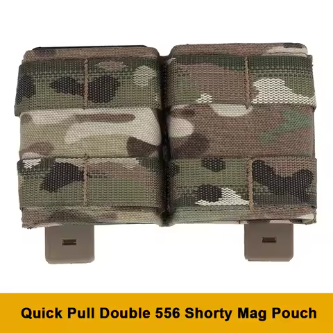 Tactical Magazine Pouch FAST 556 Double Mag Quick Pull Shoty Holder M416 AR15 Hunting Belt Vest Gear