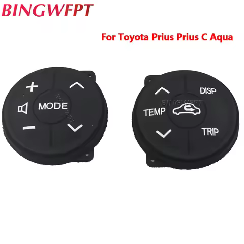 Steering Wheel Switch Control Panel Rubber For Toyota Prius Prius C 2011-2015 Aqua 2012-2014 Button