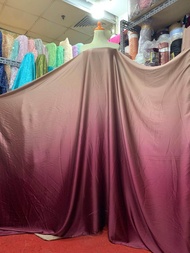 (HARGA PERSETENGAH METER) bahan kain silk ombre gradasi mewah/kaik silk ombre/kain polos ombre harma