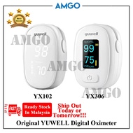 AMGO Yuwell YX102 YX306 Oxymeter Digital Fingertip Pulse Oximeter Painless Care Health High-speed Se