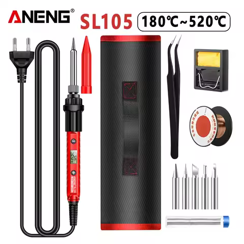 ANENG Electric Soldering Iron 60W LCD Digital Display Adjustable Temperature SL105 Soldering Iron Ti