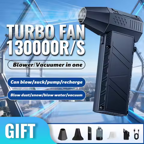 1300000RPM X6 Powerful Violent Fan 150W High-Speed Portable 6000mAh Rechargeable 53m/s Typhoon Wind 