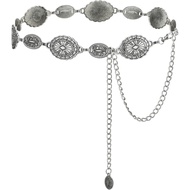 TOPACC Western Metal Concho Belt for Women Cowgirl Chain Belts for Dresses Jeans Country Concert Out