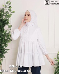 RR Bisa COD Blus Putih//Blouse Putih//Blus Putih Bahan Katun Busui Friendly