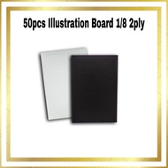 50pcs 1/8 Illustration Board 2Ply