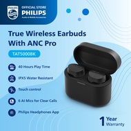 Philips True Wireless Headphones Bluetooth Noise Canceling Pro In-Ear Headphone (TAT5000BK/97)