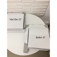 Ready Stock📣 Pizza 🍕 Box White 10pcs 9x9x1.5 10x10x1.5 11x11x1.5 12x12x1.5