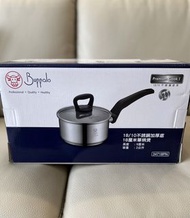 (Sold) 全新 BUFFALO 牛頭牌 Premium Cook I Stainless Steel 18CM Saucepan 不銹鋼加厚底 18厘米單柄煲 (34718PN) 煮即食麵如辛辣麵