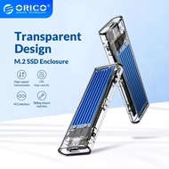 ORICO NVME Enclosure M2 SSD Case NVME SSD Enclosure M.2 to USB Type C Transparent Hard Drive Enclosu