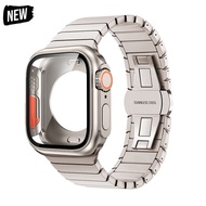 Stainless Steel Strap case for iWatch 44mm 45mm Band Upgrade Ultra 49mm TPU Case Iwatch Series 8 7 6 SE 5 4 Metal Bracelet